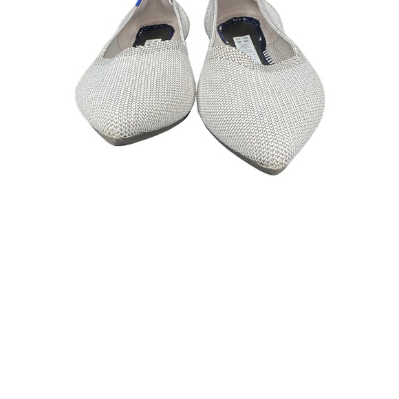 Rothy's Gray Flax Birdseye The Point Ballet Flat Size 8 1/2 MISSING INSOLES - Picture 4 of 7